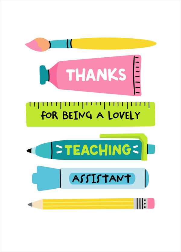 Thank You Teaching Assistant Card.