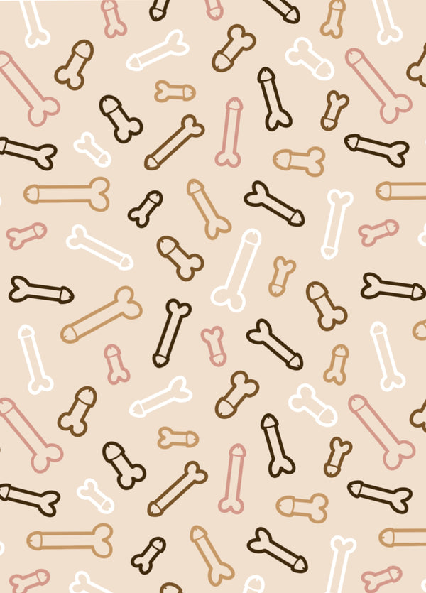 Dicks Pattern - Funny & Rude Valentine's Day Card