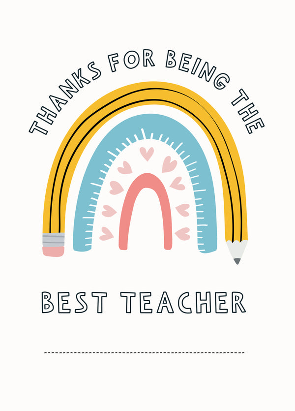 Thanks For Being The Best Teacher Card