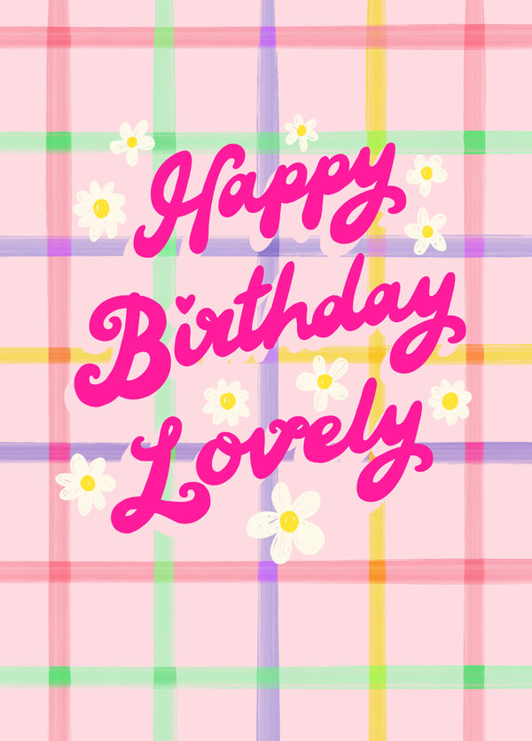 Lovely Birthday Check And Daisy Card