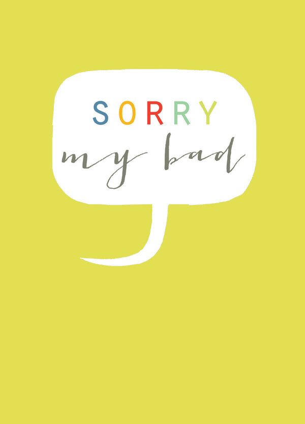 Sorry My Bad Card