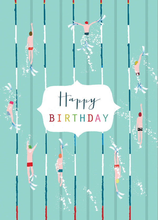 Swimming Birthday Card