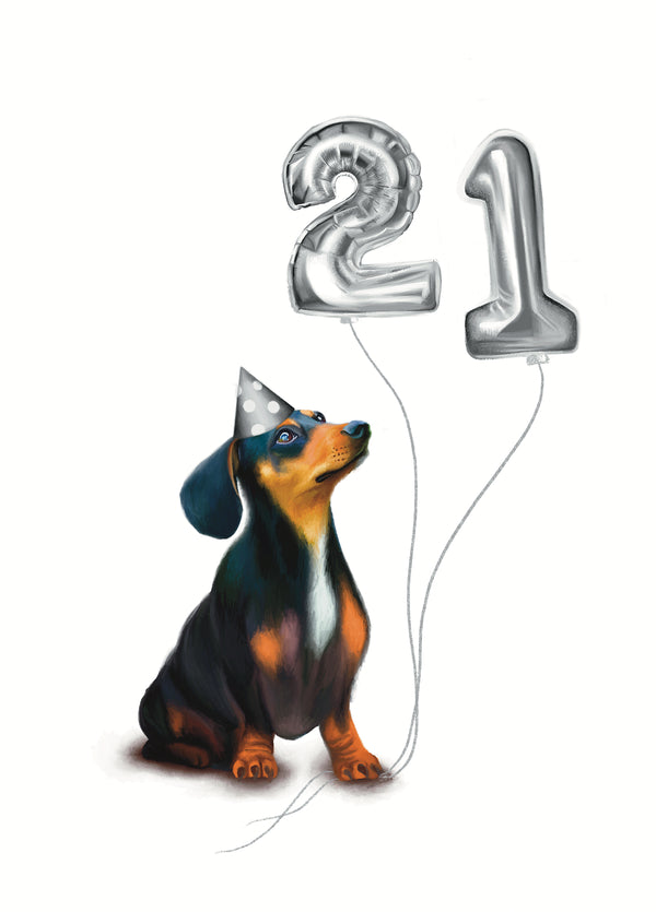 21st Birthday Sausage Card