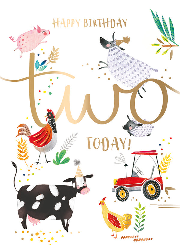 Happy Birthday Two Today Card
