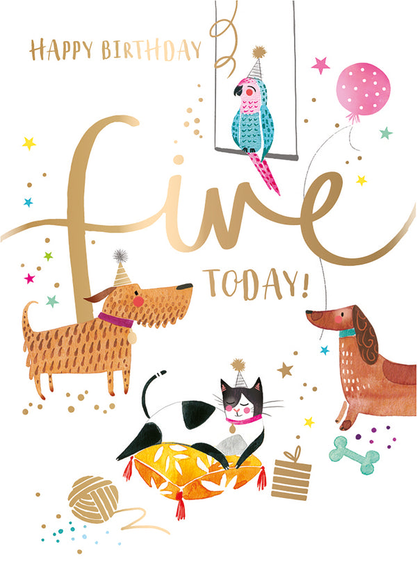 Happy Birthday Five Today Card