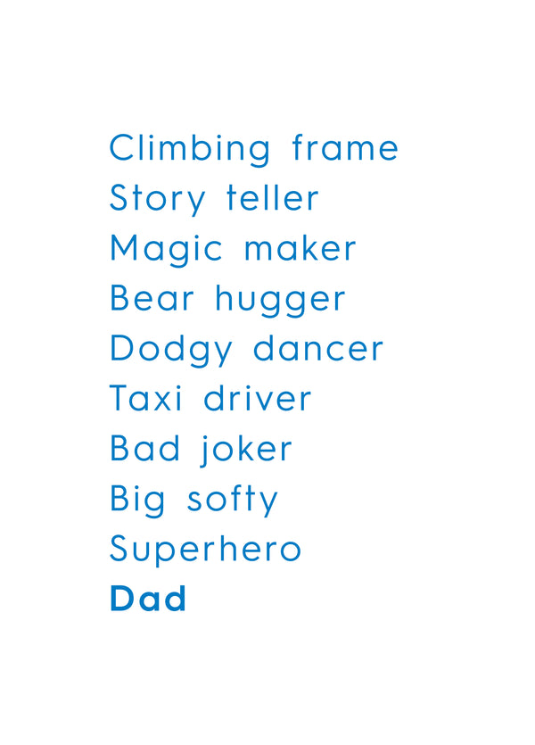 Superhero Dad Card