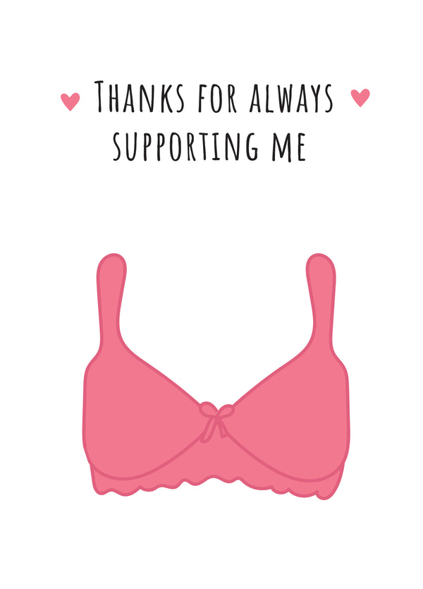 Thanks For All The Support - Thank You Card