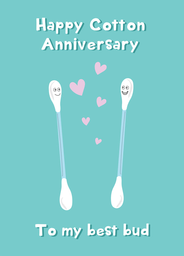 Happy 3rd Cotton Anniversary Card