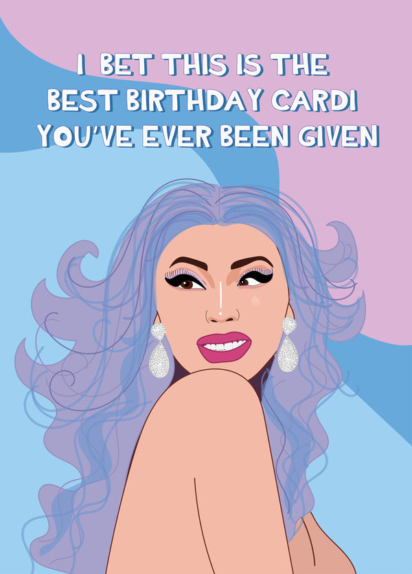 Cardi B Birthday Card