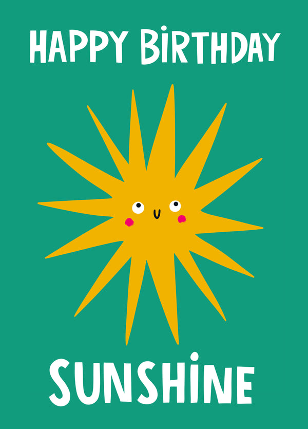 Happy Birthday Sunshine Card