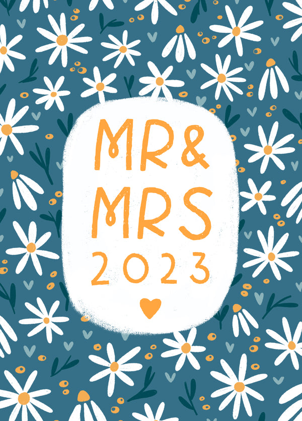 Mr & Mrs Wedding Card