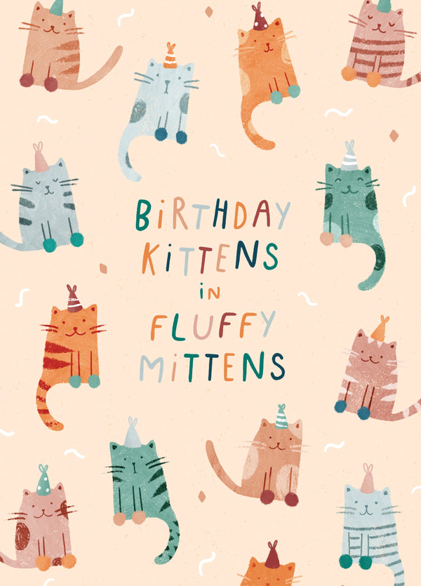 Fluffy Kittens In Birthday Mittens