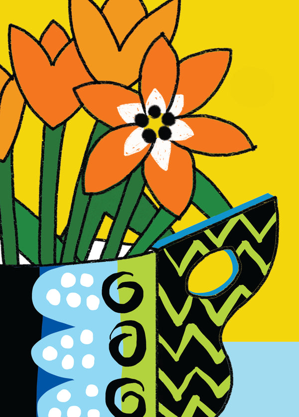 Bold Flowers 4 Card