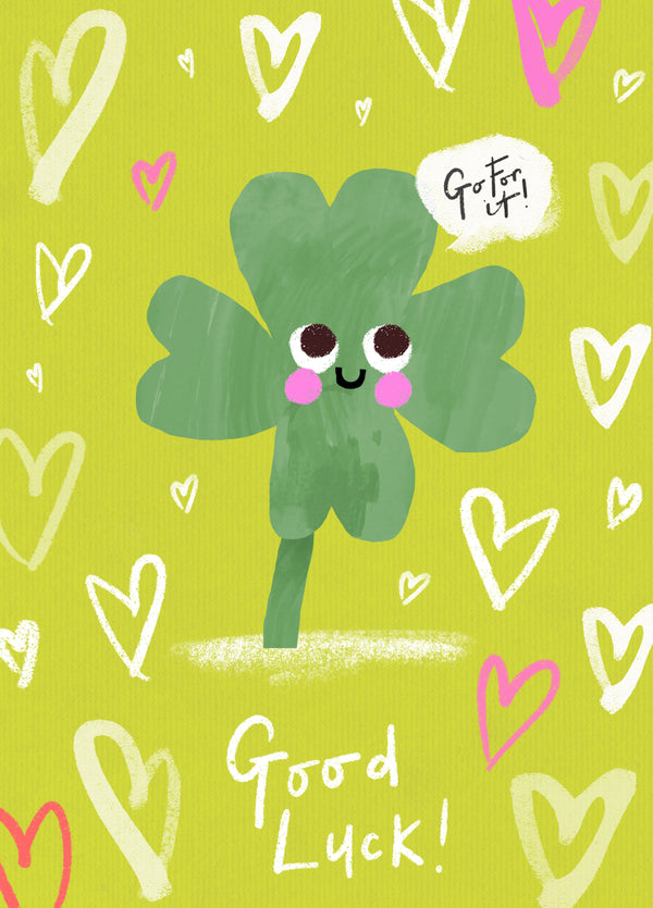 Go For It - Good Luck Clover Card