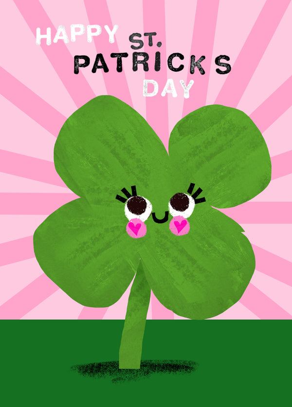 Happy St Patrick's Clover Card