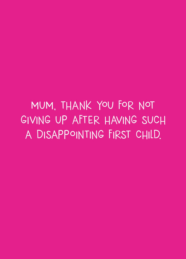 Thanks For Not Giving Up Card