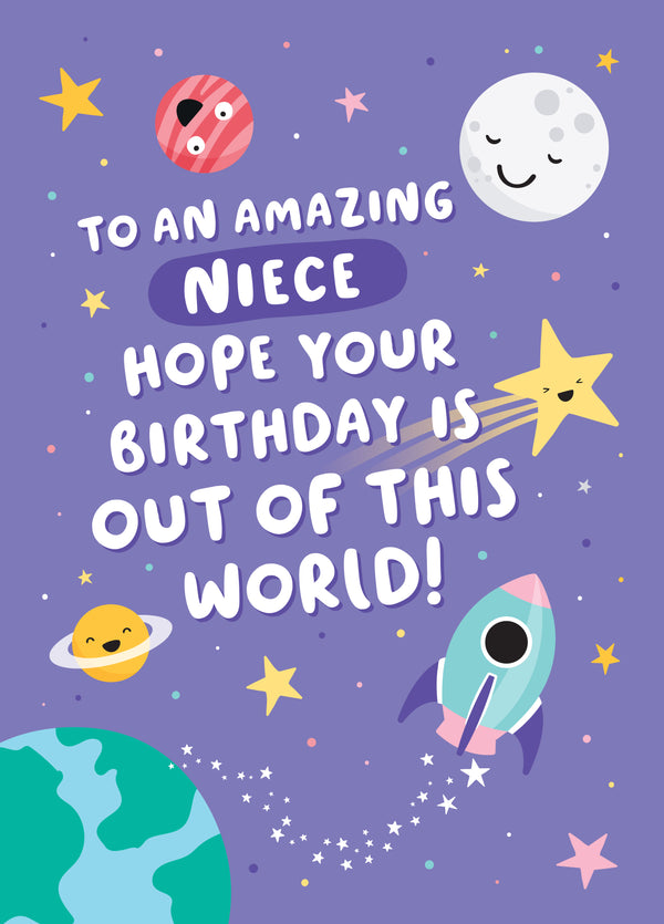 Amazing Niece Space Card