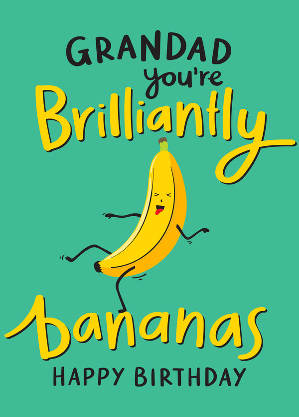 Brilliantly Bananas Grandad Birthday Card