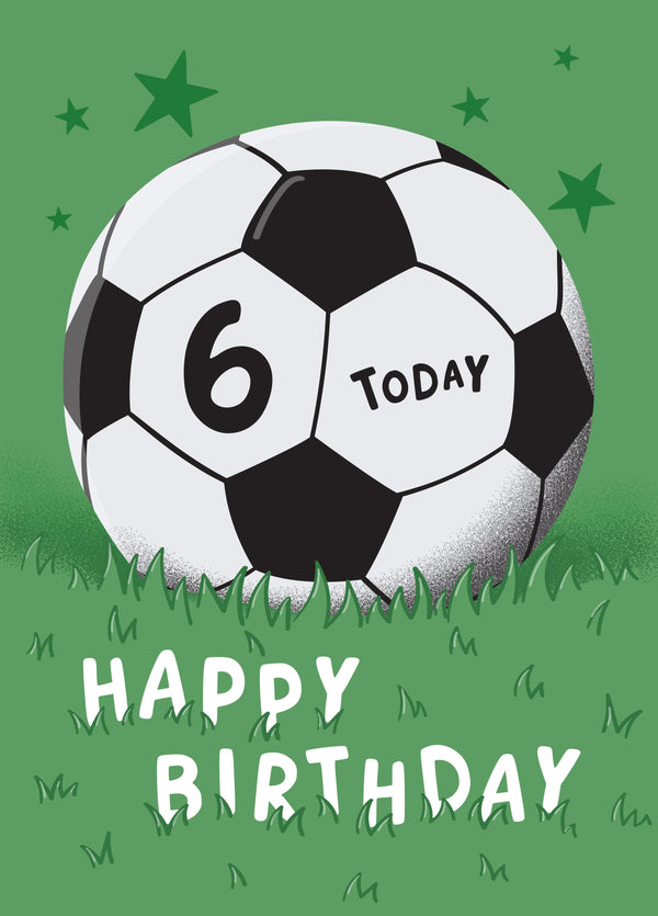 Football 6th Birthday Card