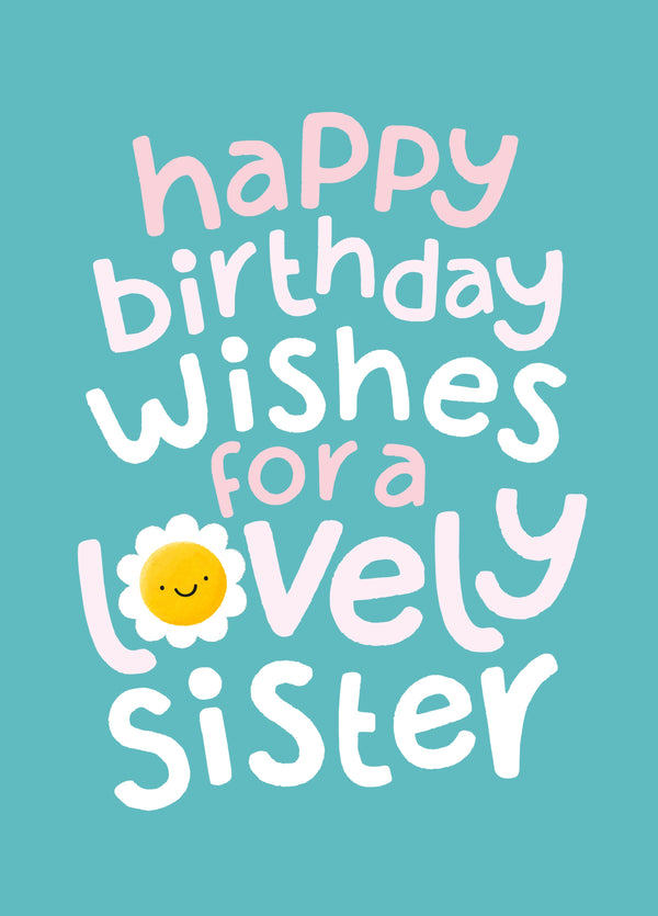 Lovely Sister Birthday Card