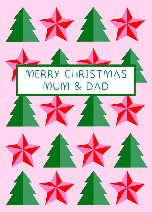 Merry Christmas Mum And Dad Card