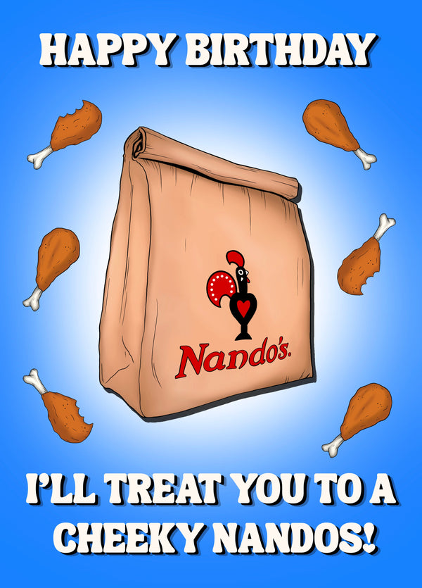 Cheeky Nandos Birthday Card