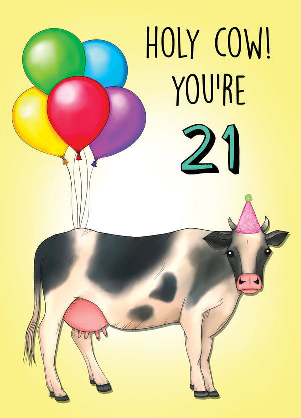 Holy Cow! You're 21! Card