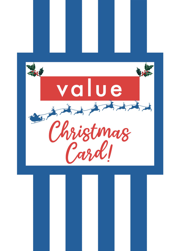 Supermarket Value - Funny Christmas Card