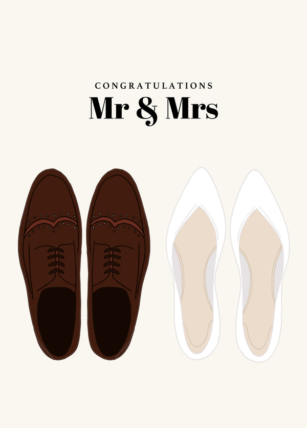 Mr And Mrs Wedding Card