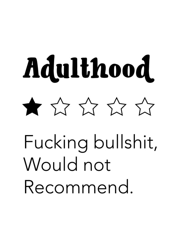One Star Review Card