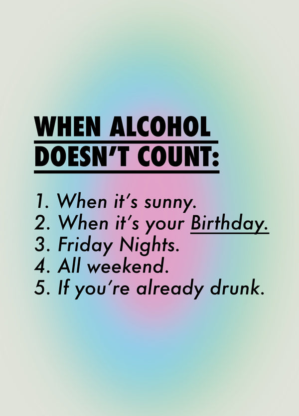 When Alcohol Doesn't Count Card