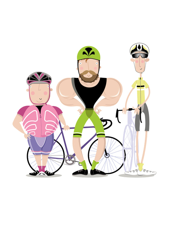 Cyclists- Blank Card