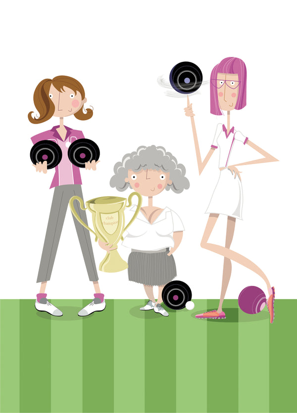 Female Bowlers - Blank Card