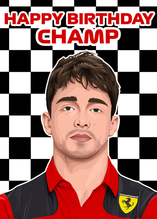 Charles LeClerc Birthday Card