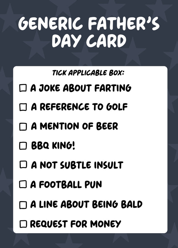 Generic Father's Day Card