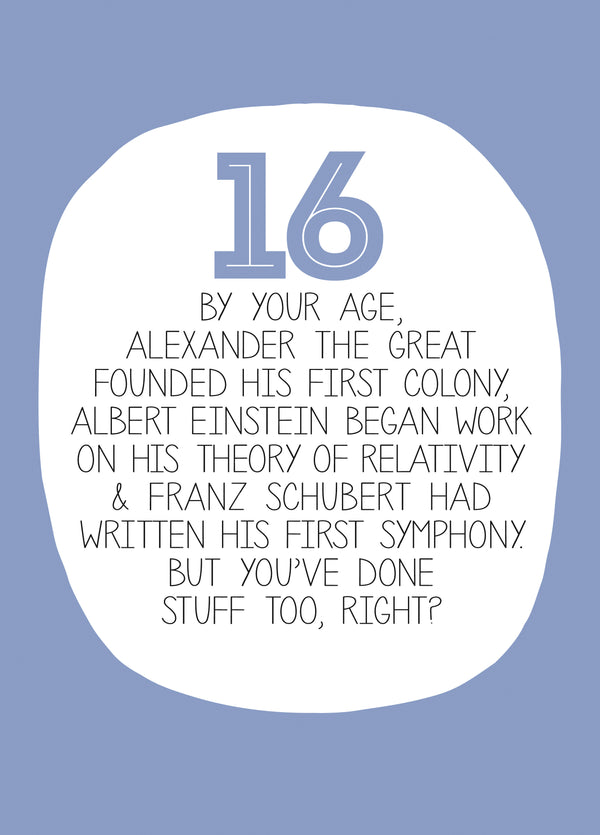 By Your Age 16 Card