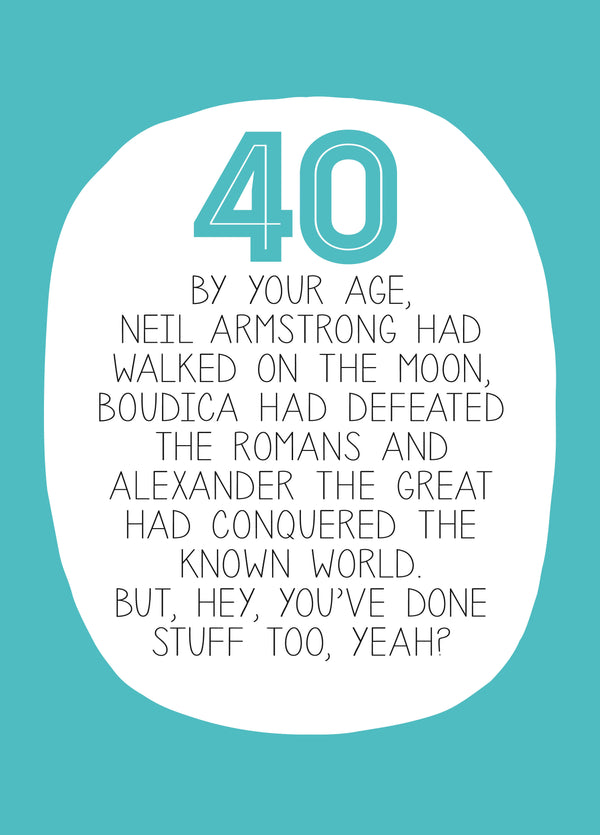 By Your Age 40 Card