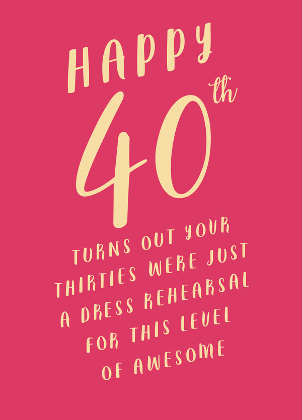 Happy 40th Card