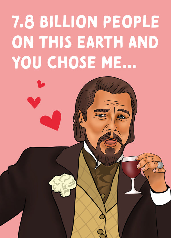 Laughing Leo Meme Anniversary Card