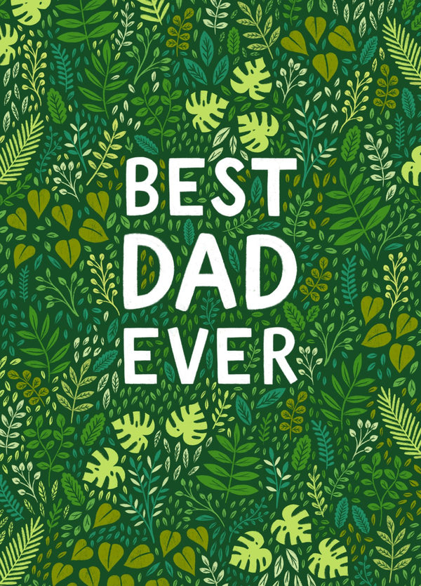 Leafy Father's Day Card - Best Dad Ever