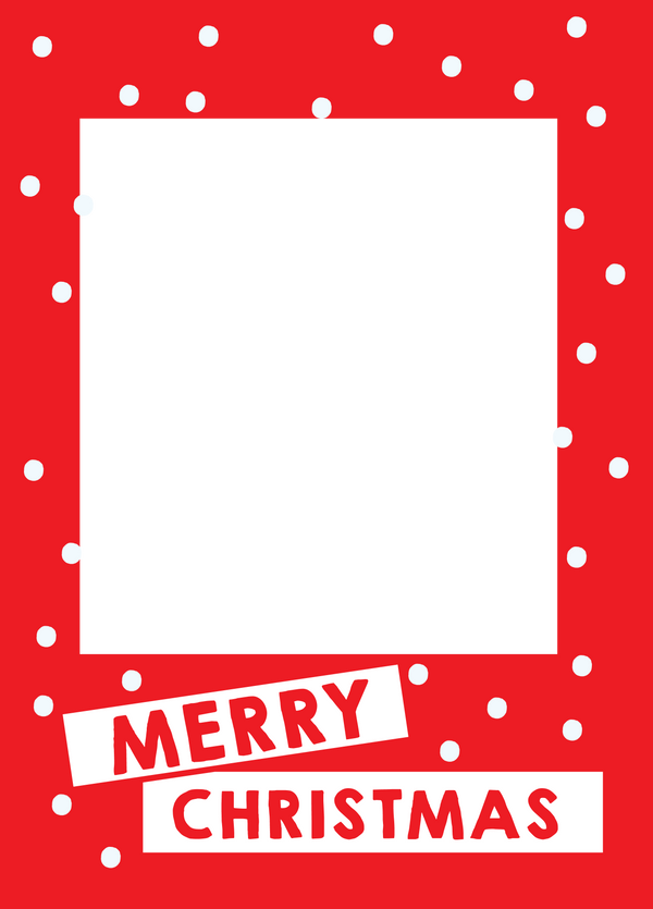 Snowy Xmas Frame Photo Upload Card