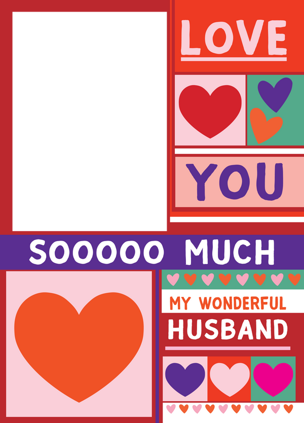 Love You Husband Photo Card