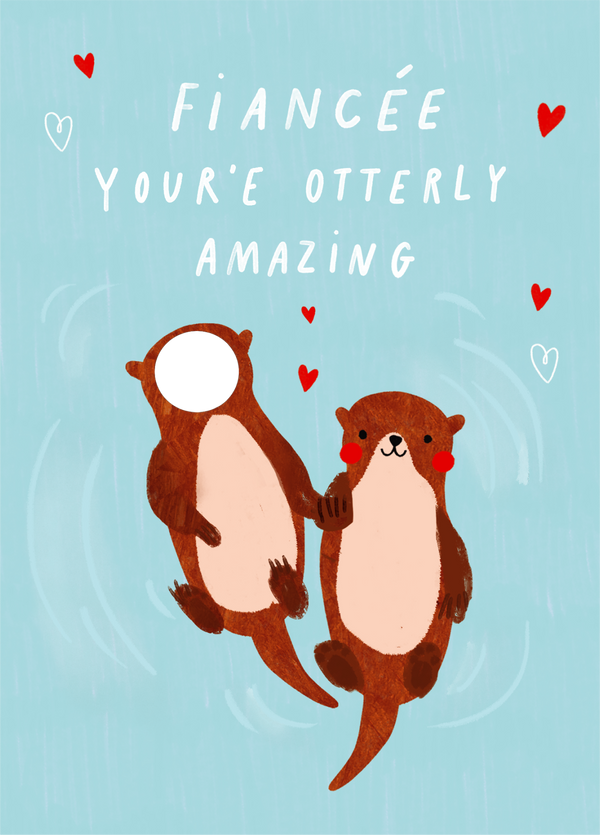 Otterly Amazing Fiancee Photo Card