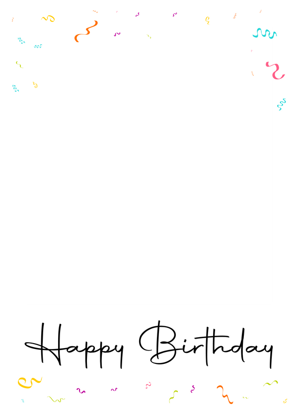 Confetti Birthday Photo Card