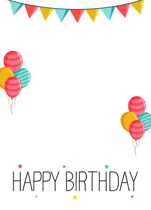 Balloon Birthday Multi Photo Card