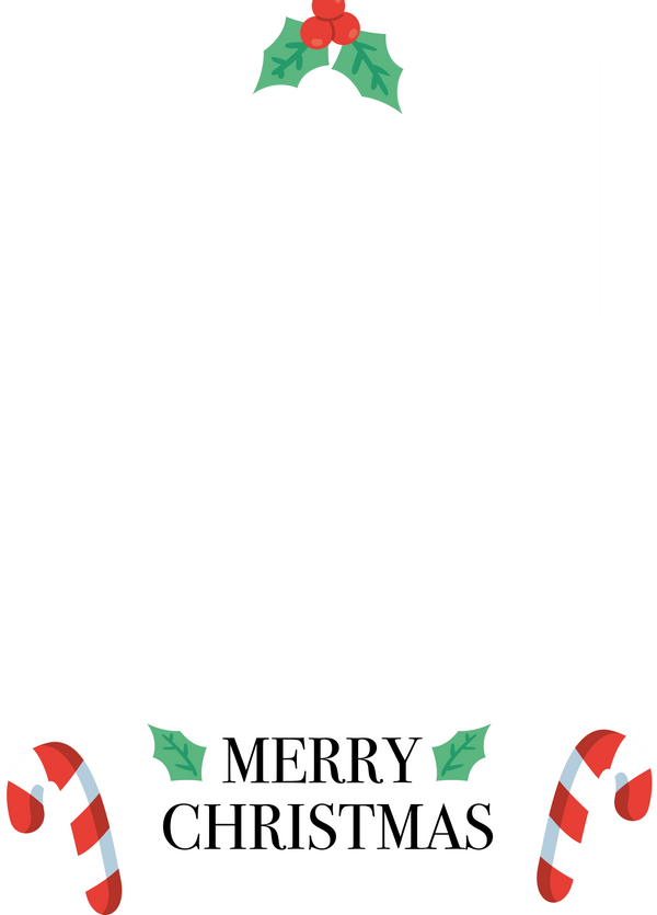 Candy Cane Christmas Multi Photo Card