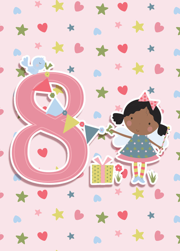 Fairy 8th Birthday Card