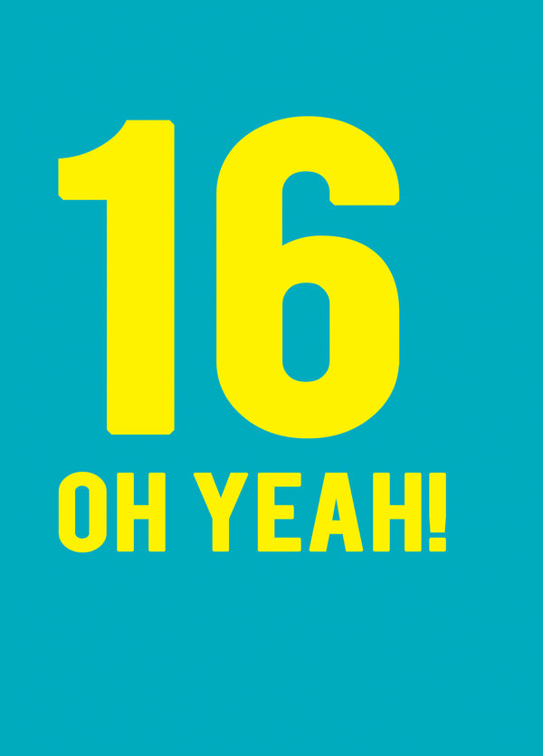 16 Oh Yeah Blue Card