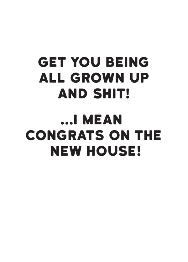 Congrats On The New House Card