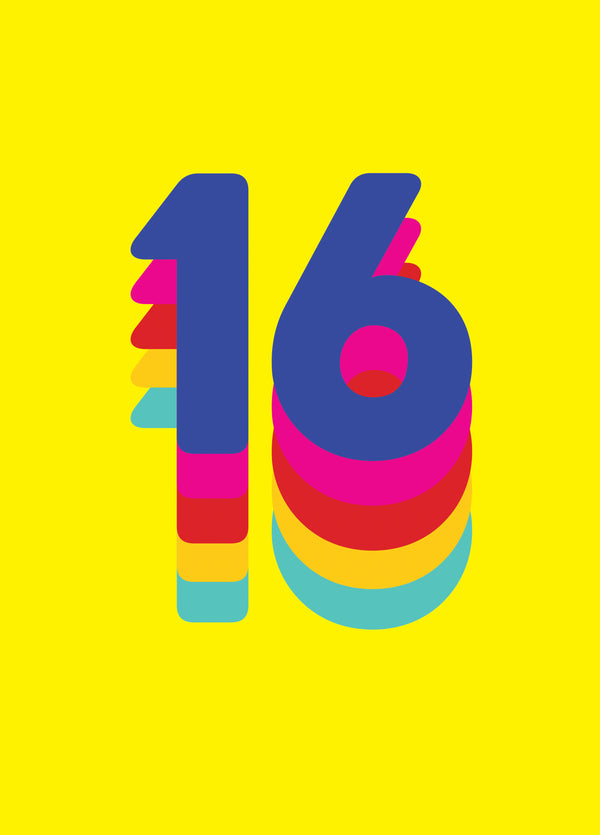 Rainbow 16 Card